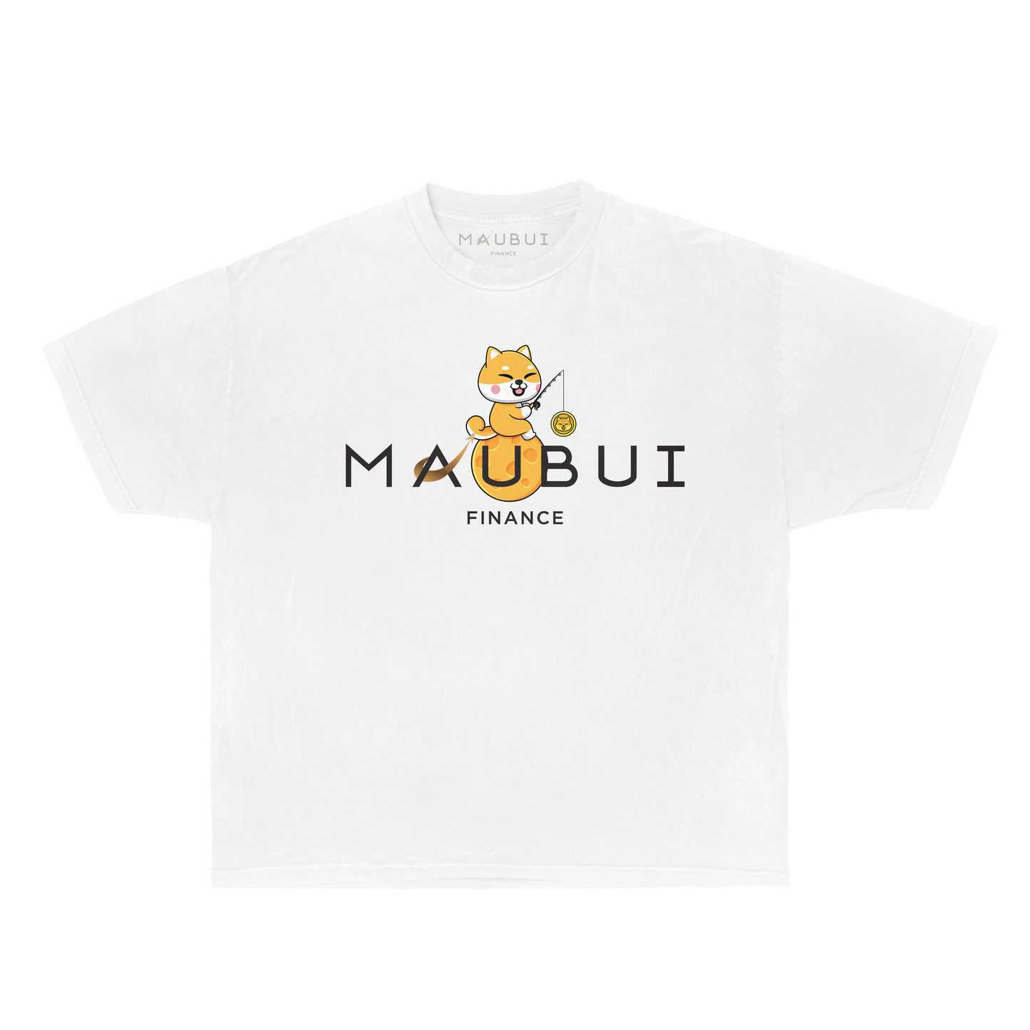Fish Coin On the Moon T-shirt (White)